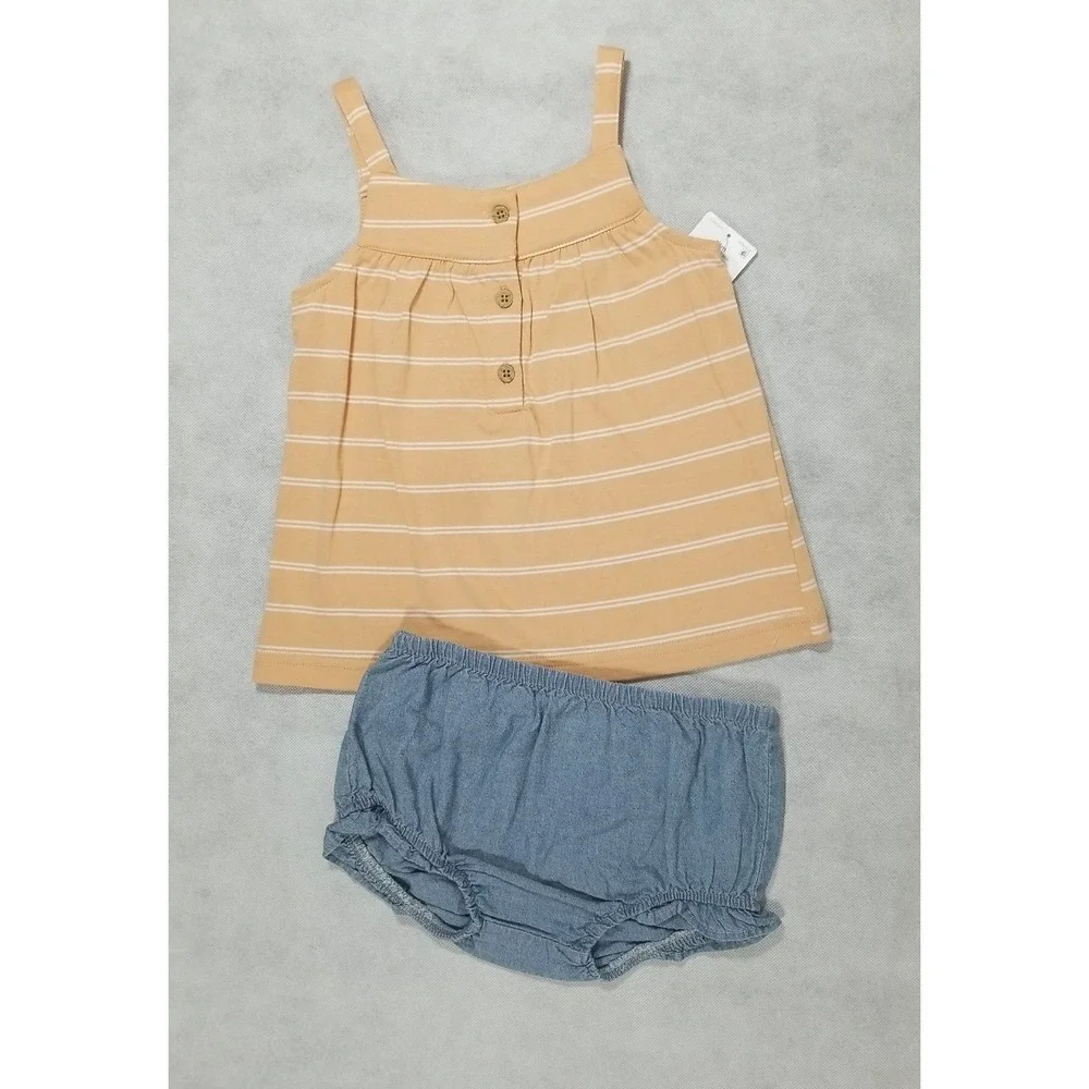 Carter's Baby Girls Size 24 Months 3 pc Top Bodysuit Shorts Summer Outfit NEW